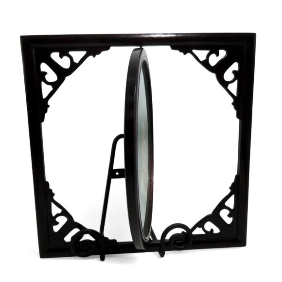 Double Sided Suzhou China DOG on Grass Silk EMBROIDERY Framed Glass and Wood 14" - Picture 11 of 11